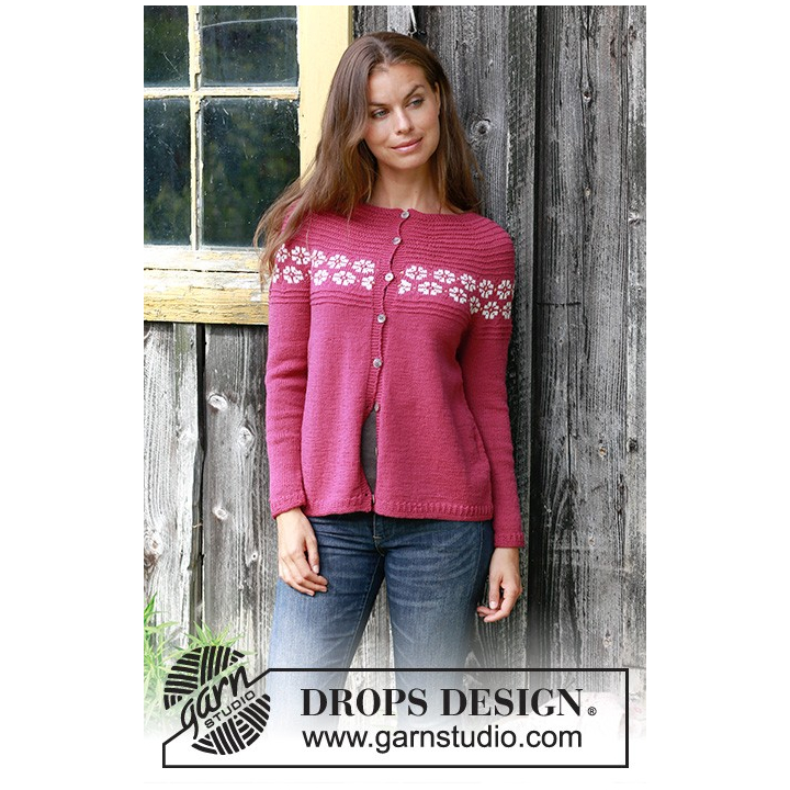 Patrón Daisy Delight Cardigan by Drops Design
