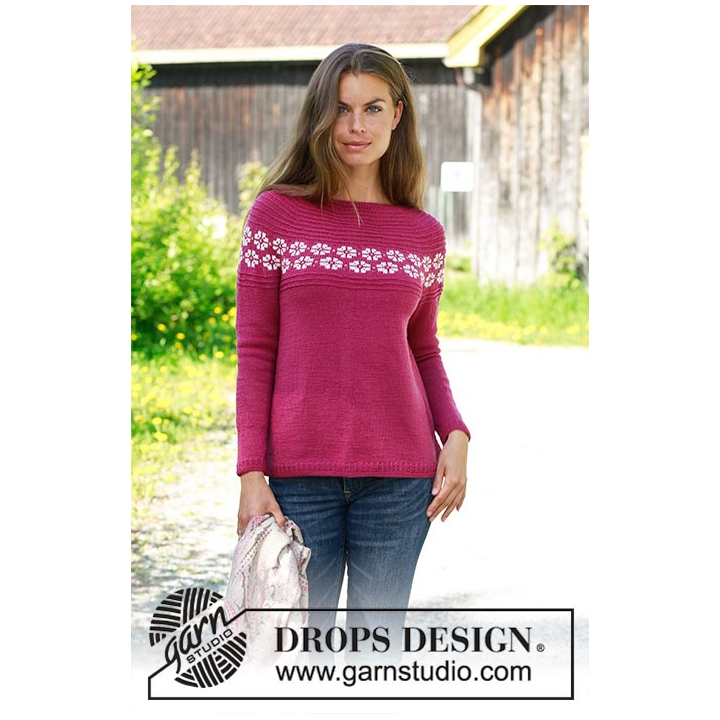Patrón Daisy Delight Cardigan by Drops Design