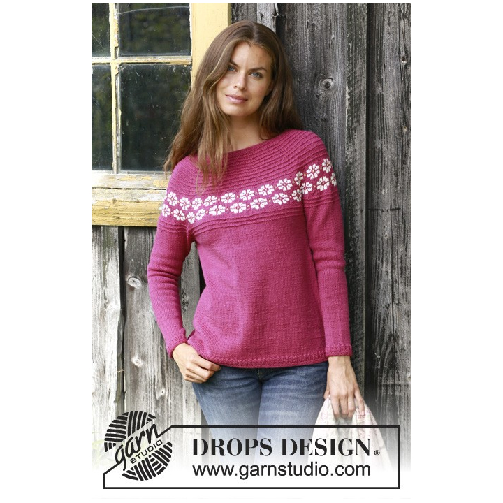 Patrón Daisy Delight Cardigan by Drops Design