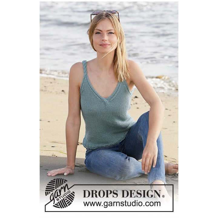 Top de punto seaside spirals